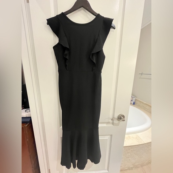 Black Ruffle Dress - Picture 3 of 8